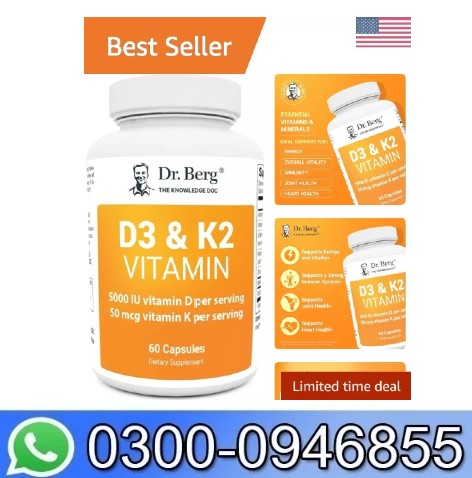 Dr. Berg Nutritionals Berg's D3 & K2 Vitamin D3K2 Supplement In Pakistan