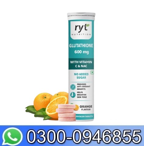 Ryt Nutrition Glutathione (600mg), 15 Effervescent Tablets in pakistan